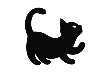 cat silhouette, cat vector, icon