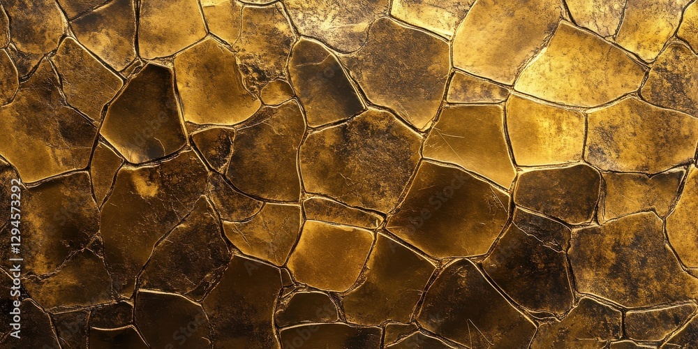 Poster golden textured surface with irregular pattern for luxury background concept