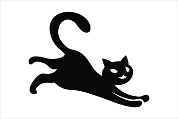 cat silhouette, cat vector, icon
