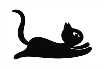 cat silhouette, cat vector, icon