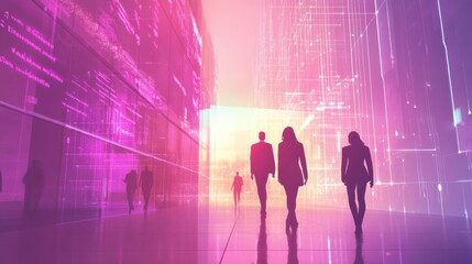 Obraz premium Dynamic Visuals in Casual Workspace Management Techniques