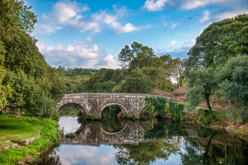 Fototapeta premium Zas is a Spanish municipality belonging to the province of La Coruña and the Tierra de Soneira region, in the autonomous community of Galicia.