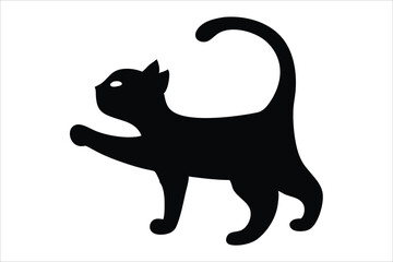 cat silhouette, cat vector icon , cat Vector illustration, Isolated on White Background