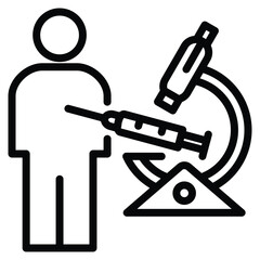 Biopsy icon line vector illustration