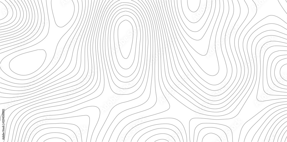 Poster Abstract moss green topographic contours lines of mountains. Topography map art curve drawing. seamless wave topography map pattern camping grid cartography diagram black and whit
