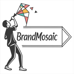 BrandMosaic Vibrant Abstract Design Logo