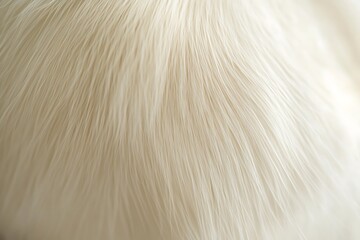 Obraz premium Close-up view of soft white animal fur texture