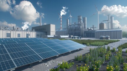 Renewable Energy-Powered Industrial Facility