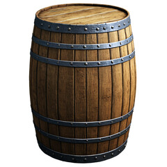 Obraz premium medieval wooden barrel isolated on transparent background