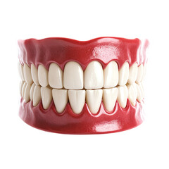 Obraz premium 3d model of human gums isolated on transparent background