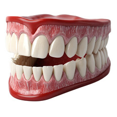 Obraz premium 3d model of human gums isolated on transparent background