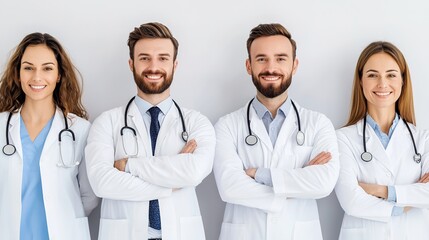 Fototapeta premium Healthcare team portrait professionalism and compassion in medical environments