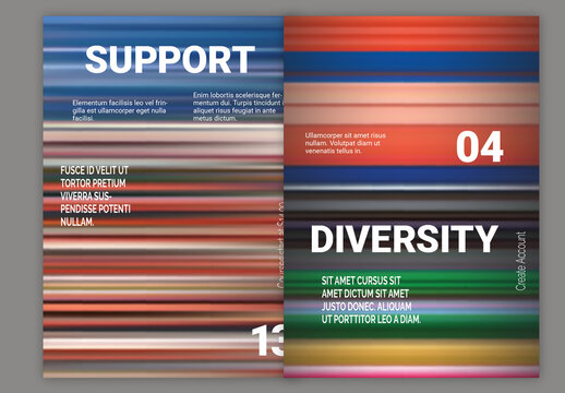 Flyer A4 With Fluid Motion Blur Gradient Colorfull Background
