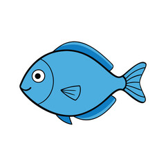 Discus Fish vector illustration on white background
