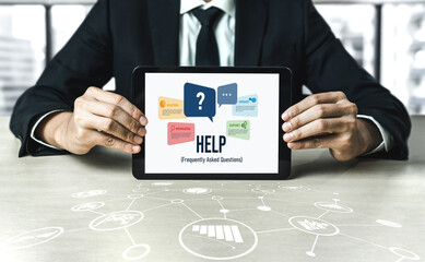 Help screen on the website provide answer to FAQ frequently asked question snugly with knowledge...