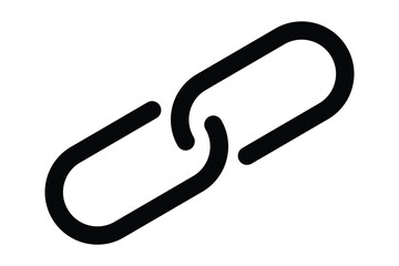 Permalink Icon Logo Design. Set of black chain link icons in different styles, representing connection, hyperlinks, and attachment concepts. Chain symbol icon simple vector symbol. EPS 10. 