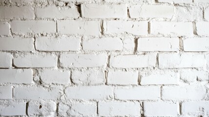 Fototapeta premium Panoramic background of wide white brick wall texture. Home or office design backdrop