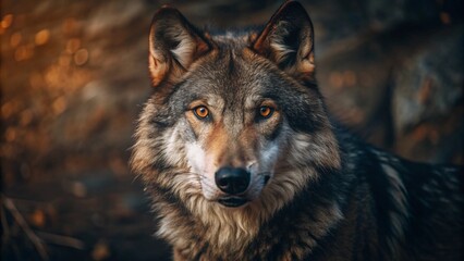 Obraz premium gray wolf canis lupus