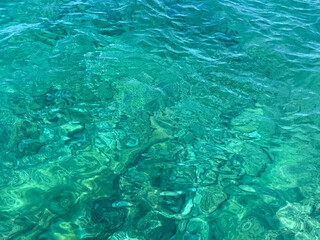 Wonderful sea ocean water beautiful turquoise blue aqua background.