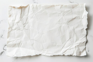 Obraz premium A photo of a large piece of blank tracing old paper on a white background.