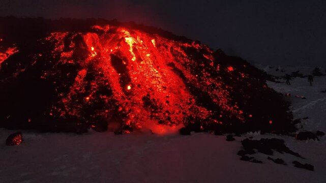Mount Etna volcano eruption 2025