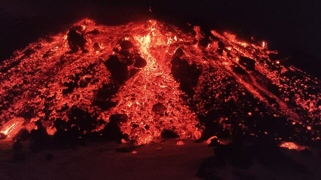 Mount Etna volcano eruption 2025