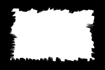 Frame made of irregular brushstrokes