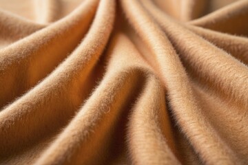 Fototapeta premium Soft folds of warm, plush fabric create a cozy, inviting texture.