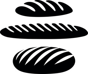 Loaf logo. Isolated loaf on white background. Bread