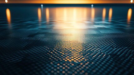 Futuristic Floor, Golden Light, Empty Space