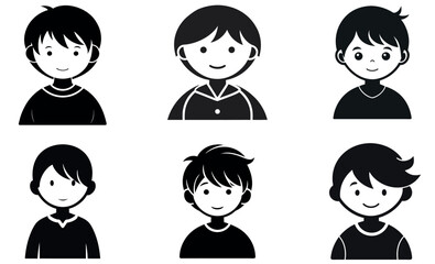 Cartoon Children's Profiles for Various Uses