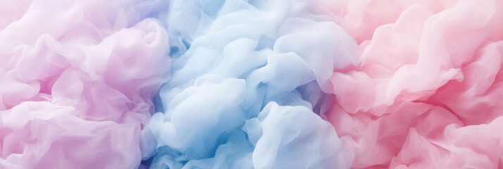 Fototapeta premium Soft pastel fabric flow in cotton candy colors with dreamy texture