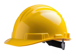 yellow helmet isolated on white