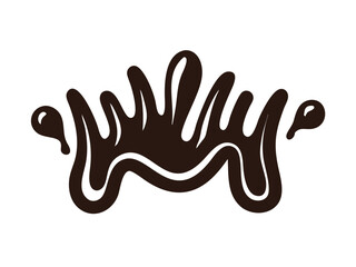 Obraz premium Dark chocolate splash with smooth curves