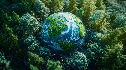 Earth's Green Embrace_A Visual Ode to Environmental Conservation and the Beauty of Nature.
