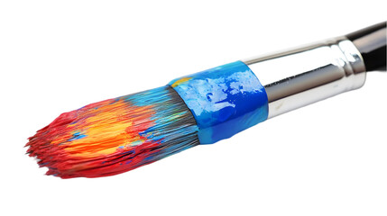 Fototapeta premium Photo Colorful Paintbrush Bristles Art Supplies Creativity