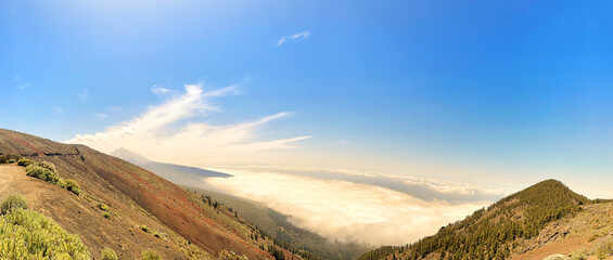 Panoramic view of Mount Teide on Tenerife island