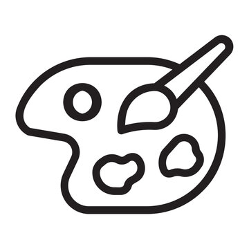 recommend clip art: Paint Palette line icon
