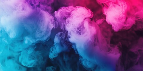 Fototapeta premium Colorful smoke background with pink, blue, and purple colors