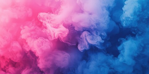 Fototapeta premium Colorful smoke background with pink and blue colors, smoke texture