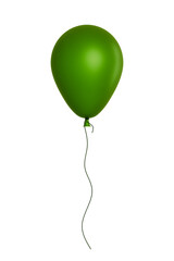 3d render of green balloon