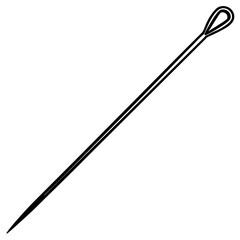 Obraz premium long straight needle isolated background