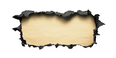 Torn Paper Reveals : A unique, textured piece of paper has been torn to reveal a blank, textured, space, perfect for adding text or graphics.