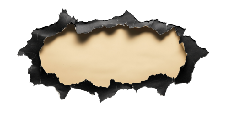 Hidden Truth: A torn piece of black paper reveals an intriguing glimpse of what lies beneath, offering a metaphor for discovery, secrets, and exposure.