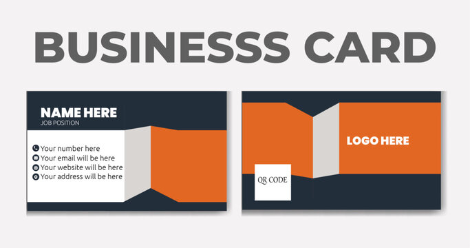 Modern creative business card  template design.D ouble sided business card modern style and premium qualitydesign