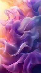 Colorful Abstract Fabric Swirl in Soft Light and Smooth Texture