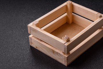 Empty wooden box for fruits or vegetables
