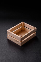 Empty wooden box for fruits or vegetables