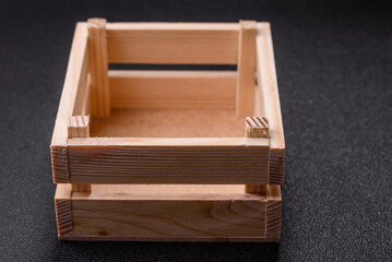 Empty wooden box for fruits or vegetables