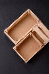 Empty wooden box for fruits or vegetables